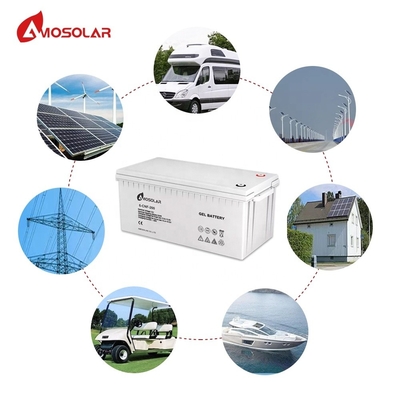 3000 Vida útil da bateria solar Amosolar GEL 12V 100Ah Citação para eletrônicos de consumo