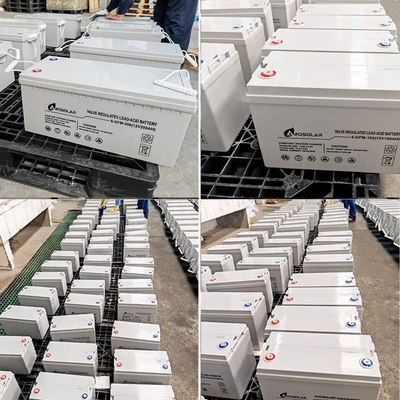 Bateria de gel selada 2v 12v 200ah 100ah 150ah para sistema de energia solar de armazenamento de ciclo profundo