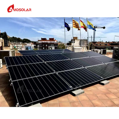 Quadro de liga de alumínio anodizado 410W Painéis solares de telhado de telhado