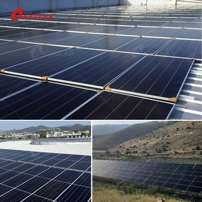 Quadro de liga de alumínio anodizado 410W Painéis solares de telhado de telhado