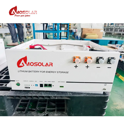 Bateria de lítio de 48 V montada em rack Amosolar de 100Ah/200Ah para o desempenho do sistema solar fotovoltaico