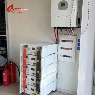 Bateria de lítio de 48 V montada em rack Amosolar de 100Ah/200Ah para o desempenho do sistema solar fotovoltaico