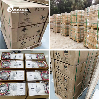 Bateria de lítio de 48 V montada em rack Amosolar de 100Ah/200Ah para o desempenho do sistema solar fotovoltaico