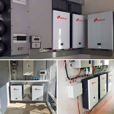Amosolar 10kwh 5kwh 48v 100ah 200ah Bateria solar de lítio para armazenamento à temperatura ambiente