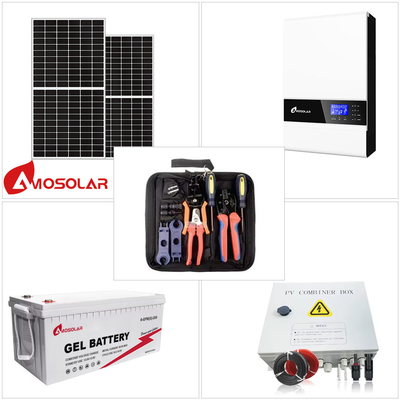 Tudo em um sistema de energia solar de 1,5 kW com painéis de silício monocristalino