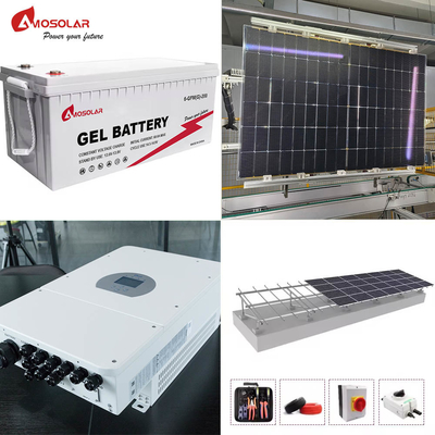 Bateria de íons de lítio de 1-50KW Amosolar híbrido de rede solar para casa
