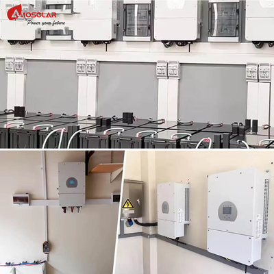 Kit de sistema de energia solar híbrida para casa de 6kw com 3kw de rede ligada e desligada e 30kw de armazenamento de energia eólica