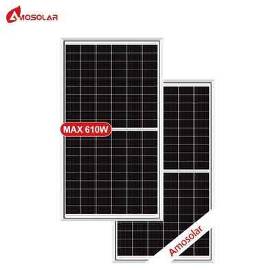 Caixa de junção IP68 Classificada Amosolar 120 Células Solares 580w 585w 595w 600w 610w Painel Solar