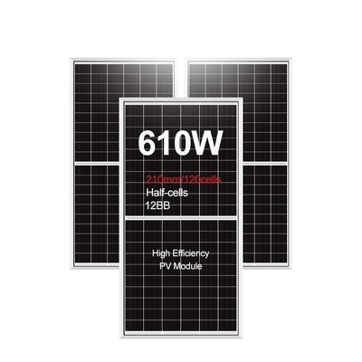Amosolar Alta Eficiência Energética Painéis Solares 595w 600w 605w Opção de Montagem em Terra