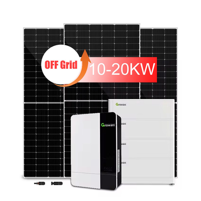 Sistema de energia solar fora da rede de 10 kW/20 kW com bateria de chumbo-ácido e painel monocristalino