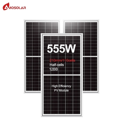 Amosolar Mono 535w-555w painéis solares com 182mm PERC Half Cells aceitando pedidos OEM