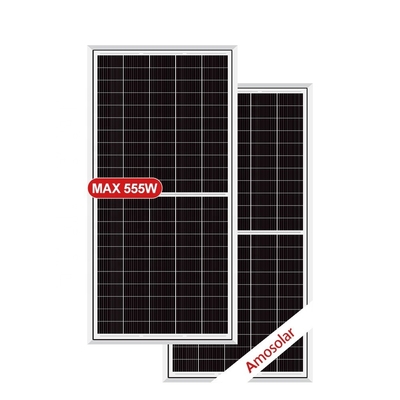 Amosolar Mono 535w-555w painéis solares com 182mm PERC Half Cells aceitando pedidos OEM
