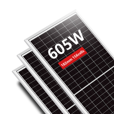 Módulo fotovoltaico monocelular IP68 Caixa de junção nominal 575w 605w Módulo fotovoltaico de meia célula Painel solar
