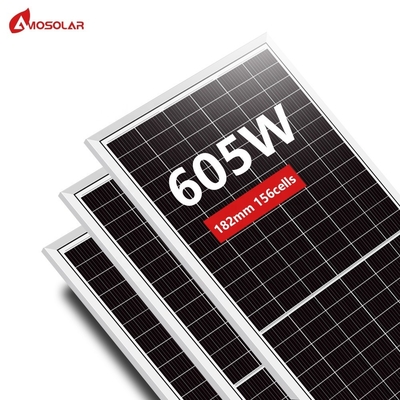 Amosolar semi-células PERC Grade A painel solar 590 Watt 595 Watt 600 Watt para encomendas OEM