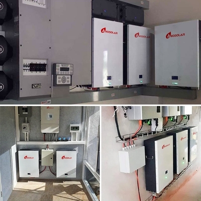 Bateria de lítio montada na parede de 48V/51.2V com material seguro e fácil instalação
