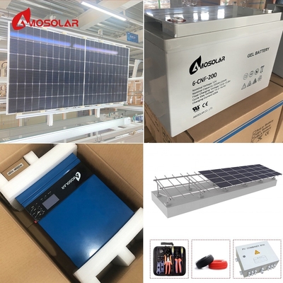 Sistema de Energia Solar Amosolar de 3 kW com estrutura de montagem personalizada e função off-grid