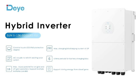 Deye SUN-3.6/6/8/10K-SG05LP3-EU-SM2 Inverter solar híbrido trifásico para híbrido doméstico
