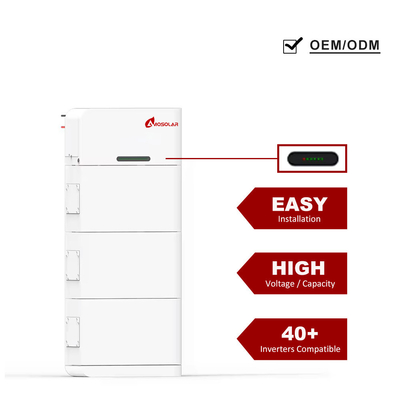 Bateria de alta tensão 512 V Bateria de íons de lítio com comunicação Tipo de sistema dividido Empilhável
