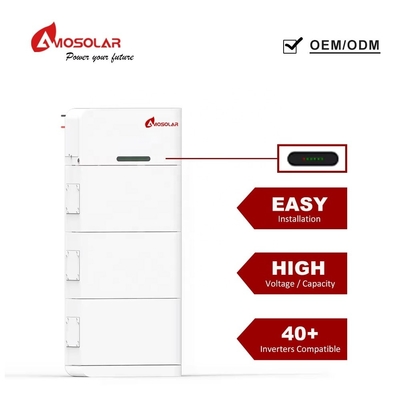 Amosolar LFP Bateria solar de lítio de alta tensão IP65 para sistema de armazenamento de energia solar doméstica ESS