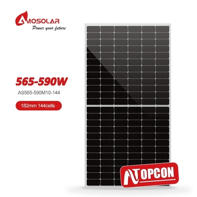 550W 560W 575W 580W 600W 620W Painel solar de tipo N com quadro de liga de alumínio anodizado