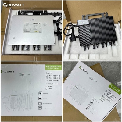 Painéis Solares Growatt e Inverter Solar Híbrido de 800w 2400w 3000w para Sistema Solar On Grid