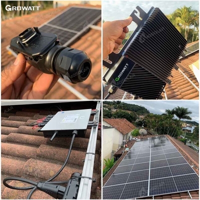Painéis Solares Growatt e Inverter Solar Híbrido de 800w 2400w 3000w para Sistema Solar On Grid