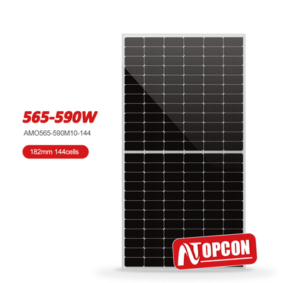 Painel Solar Mono 144 Célula 182mm Half Cut Cell 570W 580W 590W Painéis Solares de tipo N