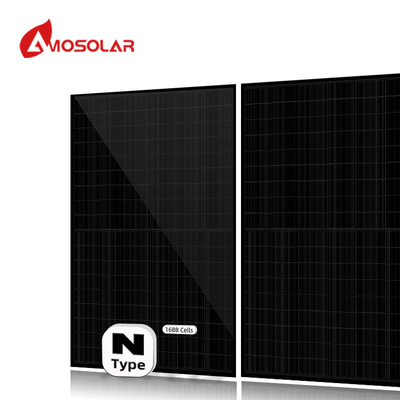 Painéis solares de tipo N de meia célula mono 550w 575W 580W 590W para telhado e caixa de junção IP68