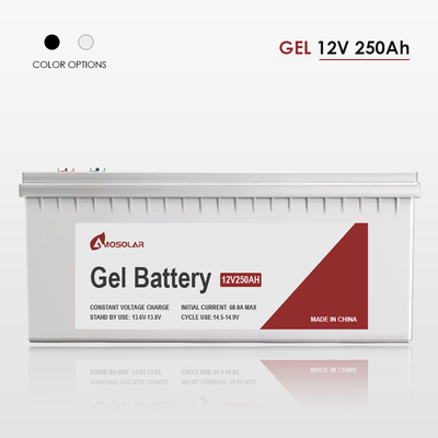 Bateria de gel amosolar 12V 24V 50Ah 100Ah 150Ah 200Ah 250Ah para sistema de armazenamento solar