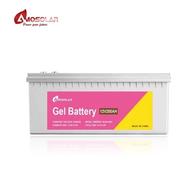 Bateria tipo chumbo-ácido 12V/24V/36V/48V Bateria tipo gel amosolar para sistema de armazenamento solar