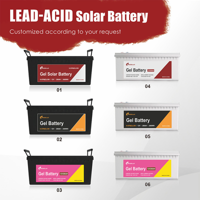 Amosolar 12V 100Ah Bateria de Ácido de Chumbo Durável e Estável para Sistema de Armazenamento Solar