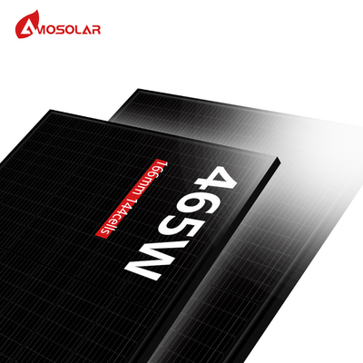 Folha traseira preta mono todo preto 144 células 440w 450w 460w 465w painéis solares com TUV CE