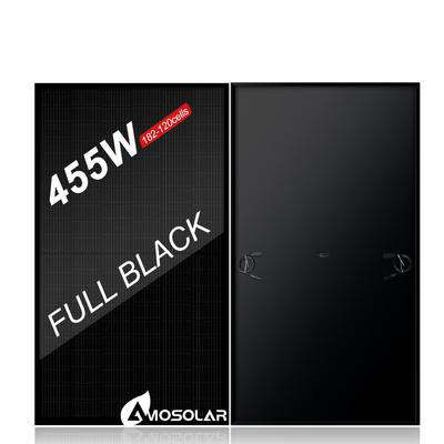 Amosolar 410w 420w 430w 550w Painel solar todo preto tipo N com eficiência de painel de 21%