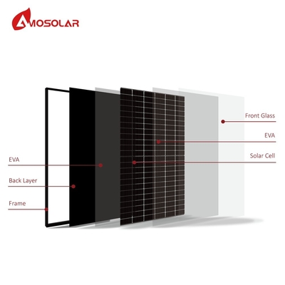 Painel fotovoltaico flexível Amosolar 182mm N Tipo 410w 420w 430w 425w para sistema de painéis solares