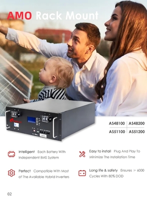 5kwh 10kwh 15kwh Baterias de lítio domésticas de armazenamento inteligente de energia com capacidade de 100Ah