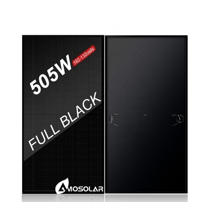 Fonte da UE 400w 430w 450w 500w 550w Painéis solares totalmente pretos com 21,3% de eficiência dos painéis