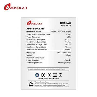 460W 480W 500W 550W 580W 650W Painéis solares totalmente pretos com certificado CE TUV INMETRO ETL