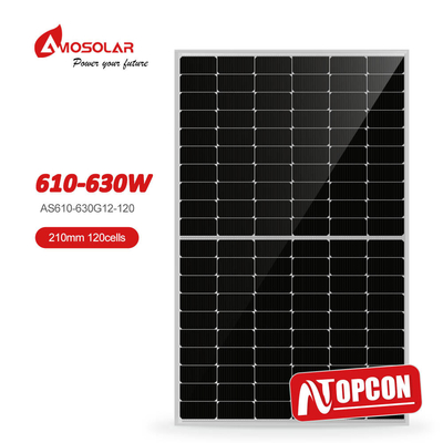 2172*1303*35mm Dimensões do painel 120 6*20 Células tipo N 610W 620W 630W Painéis solares