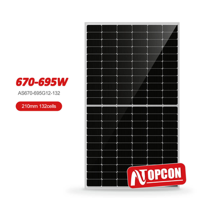 Modulo fotovoltaico monocristalino Amosolar de 210 mm 2384*1303*35mm 210*210mm para soluções solares