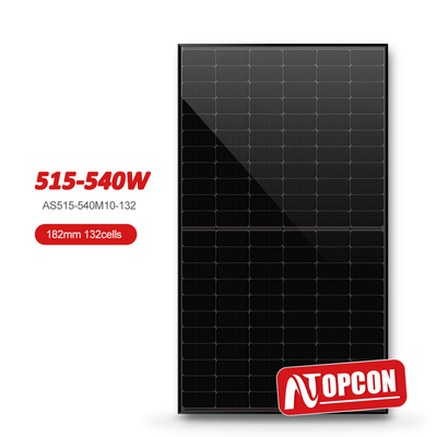 Painéis solares de grau A Modulos solares fotovoltaicos mono de 182 mm para eletricidade doméstica N-TIPO 515W 540W