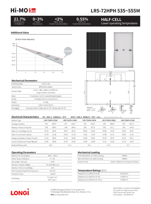 Longi HiMO 7 painel solar de vidro duplo 610w 620w 585W 595W 605W para sistema de energia solar