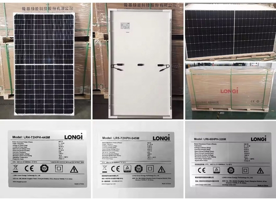 Modulos fotovoltaicos Longi Hi-Mo6 Mono 420w 410w 585w 590w para sistema de configuração de painéis solares