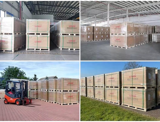 Modulos fotovoltaicos Longi Hi-Mo6 Mono 420w 410w 585w 590w para sistema de configuração de painéis solares