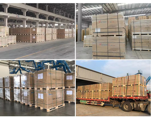 2384x1096x35mm Trina Vertex N Tipo 580W 590W 600W 650W 670W 700W Painéis solares bifaciais