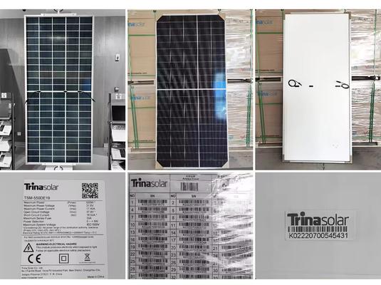 PERC Trina Eu On Stock Vertex N Tipo de painéis solares mono 550W 560W 590W 600W 660W 670W Bifacial Mono Modulo Solar Pv Cristalino