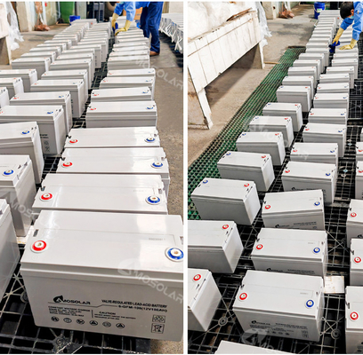 Bateria regulada de válvula de gel de alta capacidade Armazenamento solar amosolar Ácido de chumbo de ciclo profundo