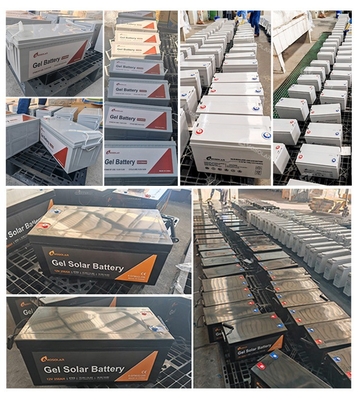 12v 100ah 150ah 200ah 250ah Ciclo profundo Bateria de gel solar Armazenamento de energia confiável