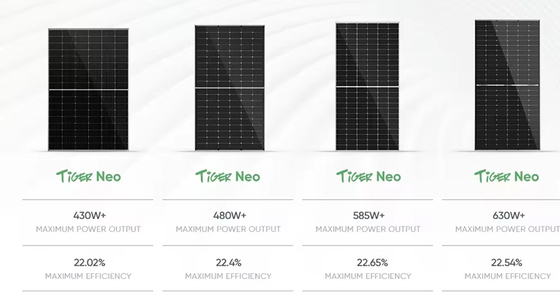 N-Type 550w 700w 630w 610w 585ww 620w 580w 500w Painel Solar Bifacial para Jinko de Sistema Completo