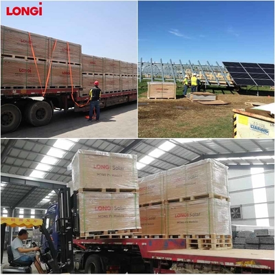 Longi 585W 570W painel solar gerador de energia todos os painéis pretos para sistema de energia solar