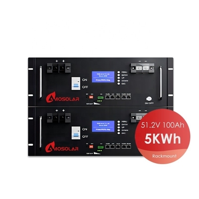 Lifepo4 Inverter solar híbrido de 48V com bateria montada em rack de alimentação de 51.2V 100ah 200ah